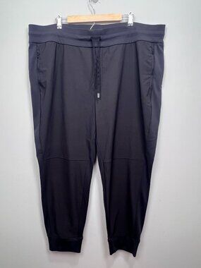 Athleta Black Jogger Pants Size 26 Plus Stretch Athletic Lounge Travel